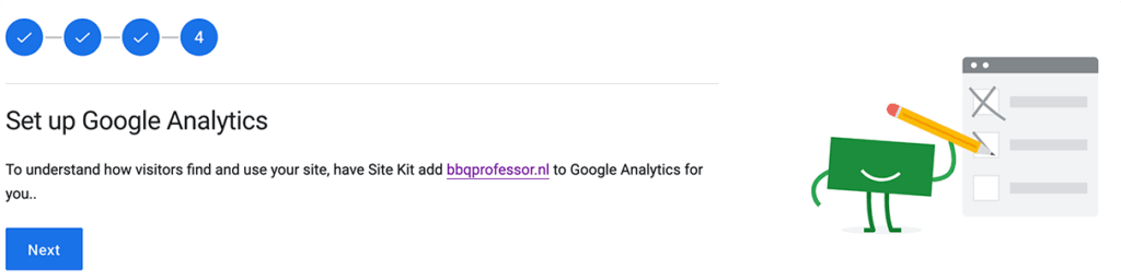 Google Analytics aanmaken voor je website met Site Kit