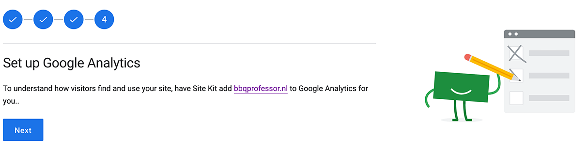 Google Analytics aanmaken voor je website met Site Kit