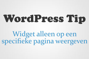 Widget alleen op een specifieke pagina weergeven