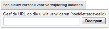 Verzoek url verwijderen