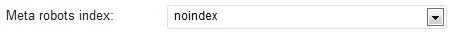 WordPress noindex