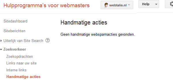 Google handmatige acties
