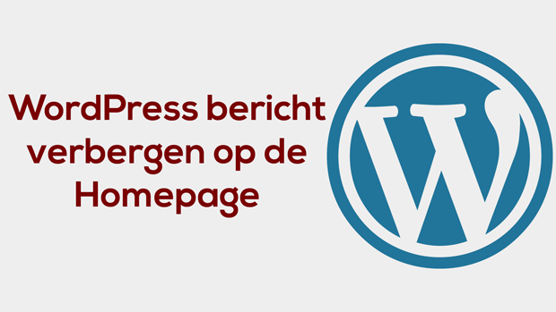 WordPress bericht verbergen op de homepage