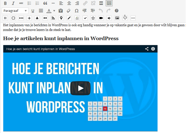 Embed in WordPress