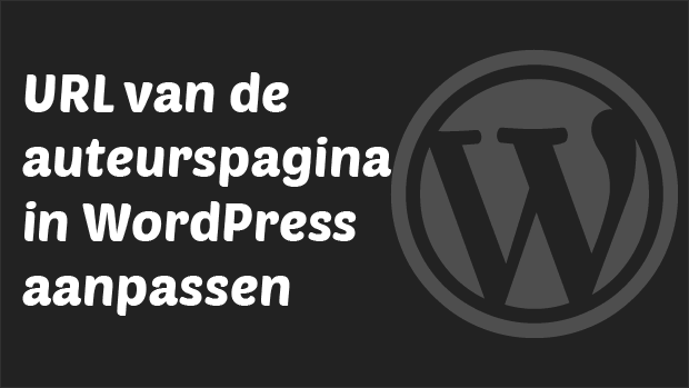 URL van de auteurspagina in WordPress aanpassen