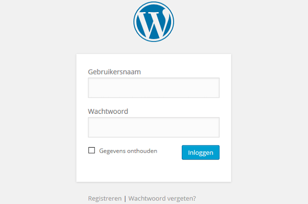 WordPress inlogpagina
