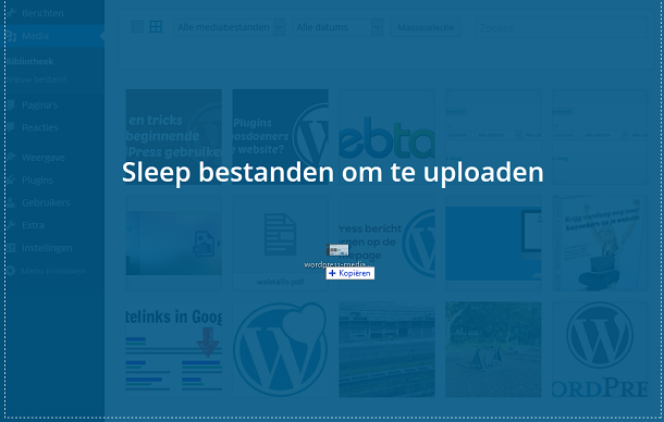 WordPress mediabestand uploaden
