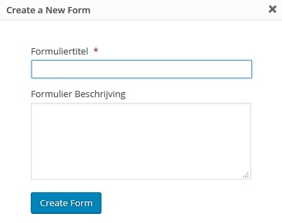 Nieuw formulier titel en beschrijving