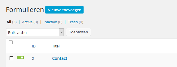 Nieuwe formulier toevoegen in Gravity Forms