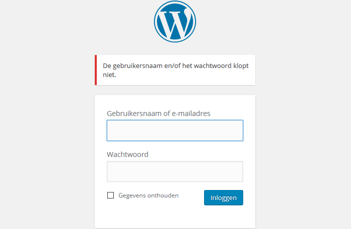 Aangepaste inlogfoutmelding in WordPress