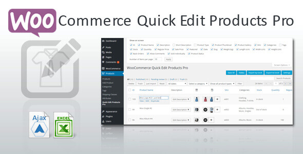 WooCommerce Quick Edit Products