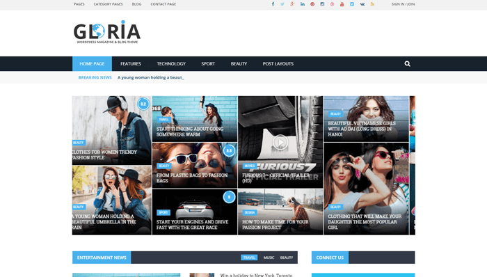 Gloria WordPress Thema
