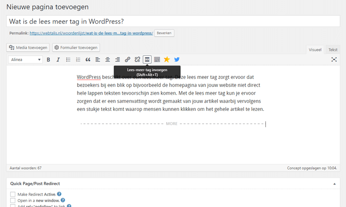 Lees meer tag WordPress