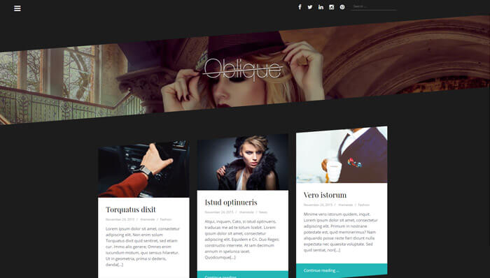 Oblique WordPress Thema