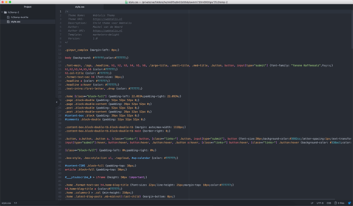 Custom CSS toevoegen via een child theme in WordPress