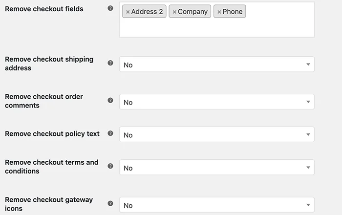 Checkout opties van de plugin WooCommerce Direct Checkout