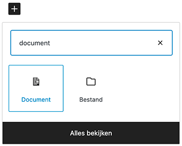 Document blok in WordPress