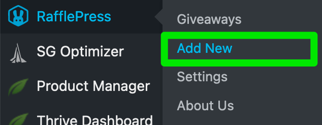 RafflePress winactie starten
