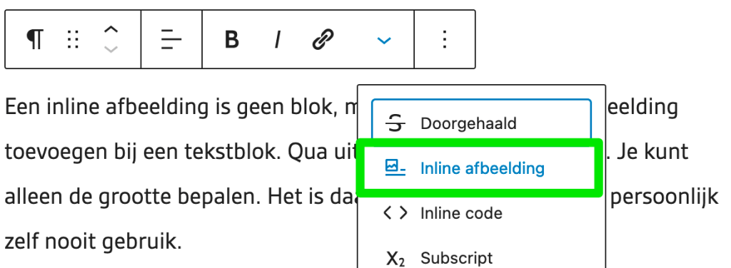Inline afbeelding toevoegen