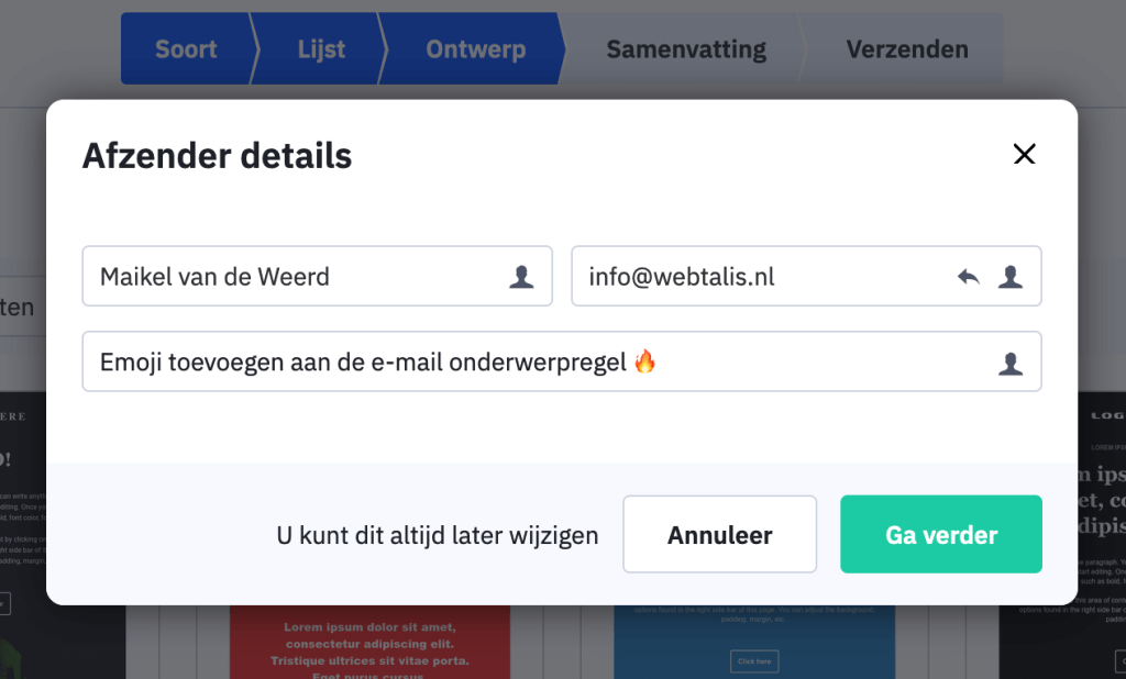 Emoji toevoegen in de onderwerpregel van een e-mail