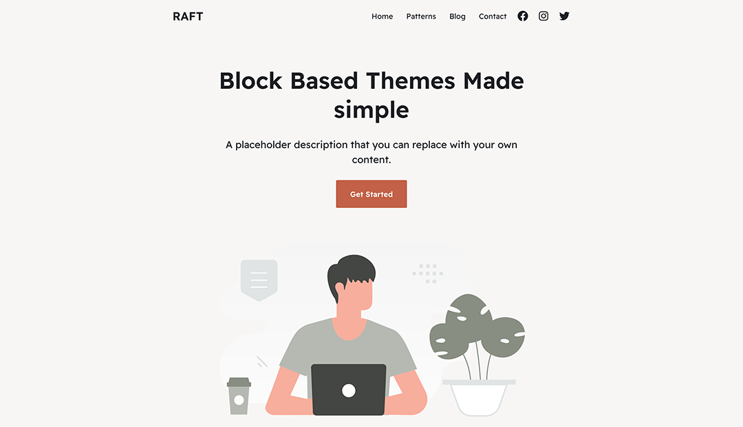 Raft WordPress FSE thema