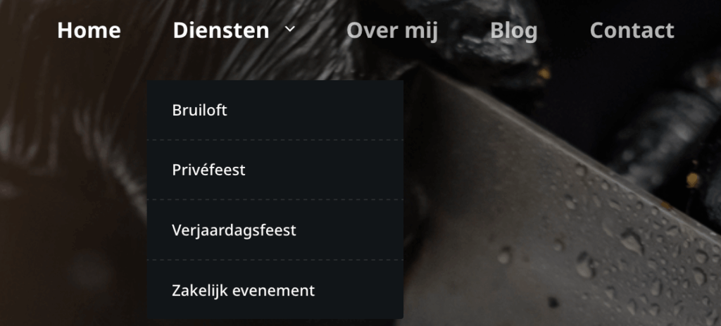 Submenu op website