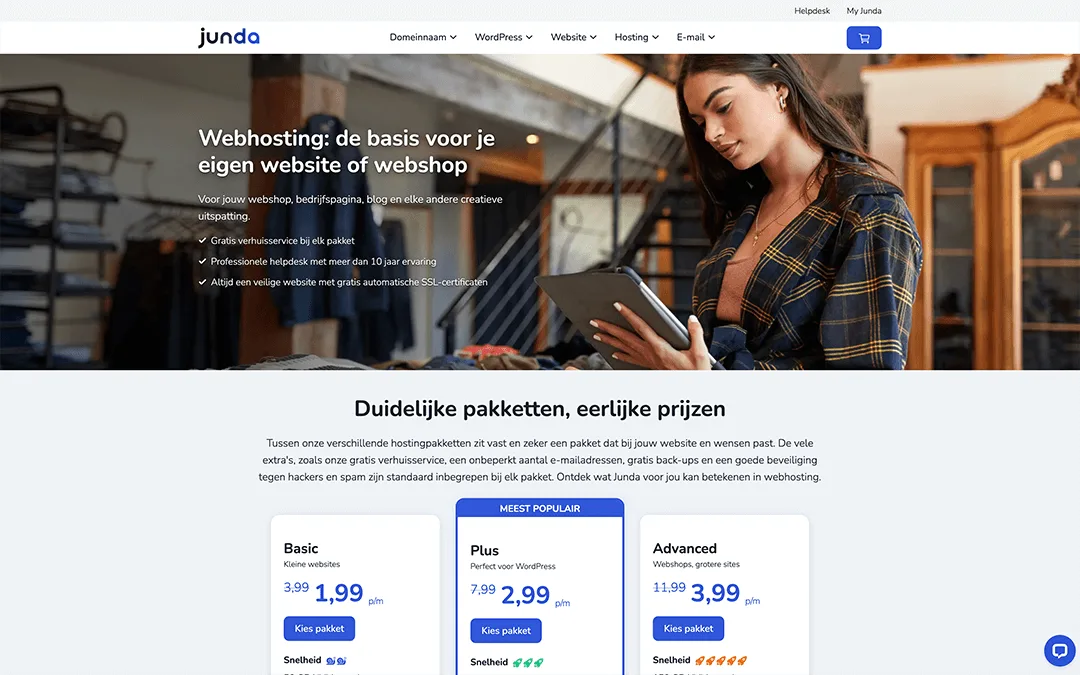 Junda goedkope hosting